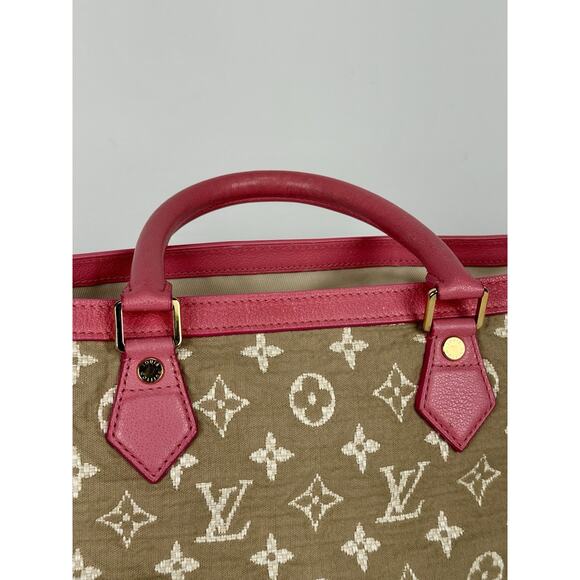 Louis Vuitton Sabbia Cabas Tote Bag in Monogram Canvas w Pink Leather Trim D-9 - Picture 11 of 16